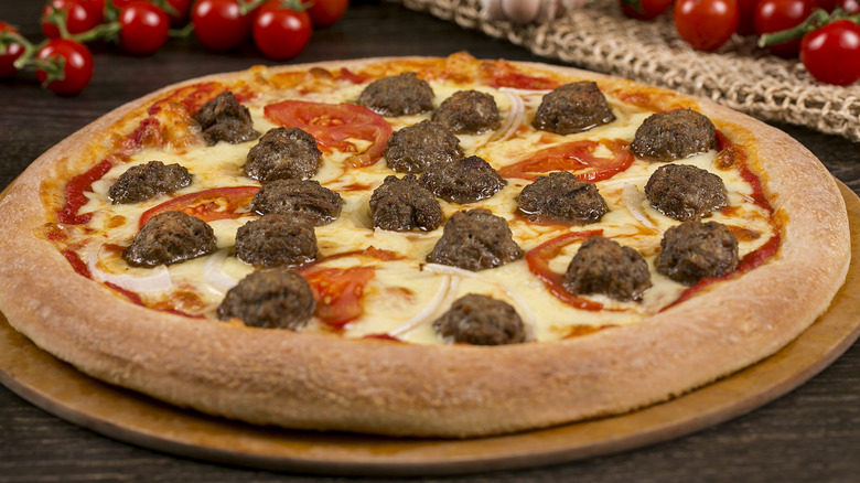 meatball pizza