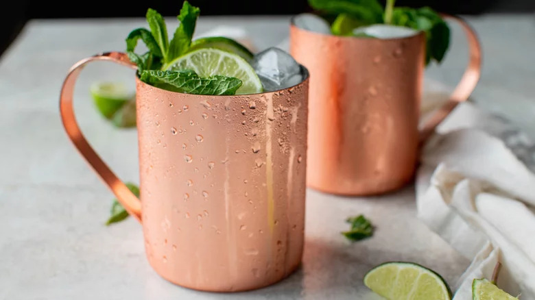 Mugs of Moscow mules