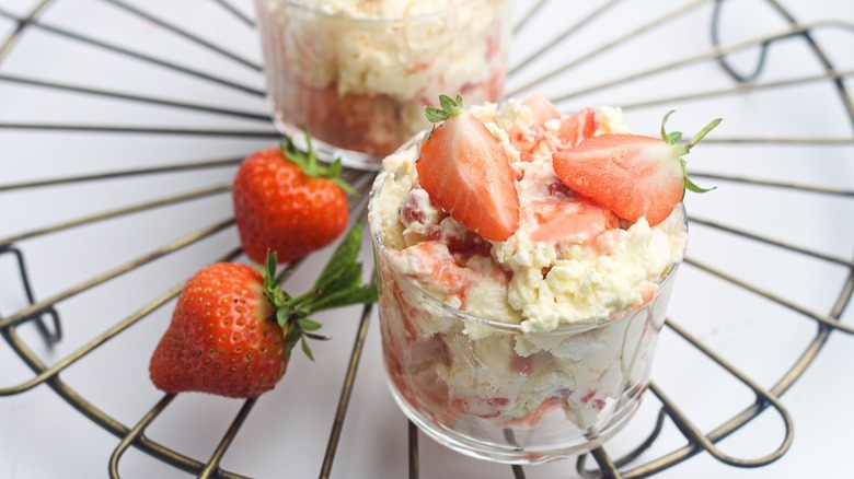 eton mess on metal trivet