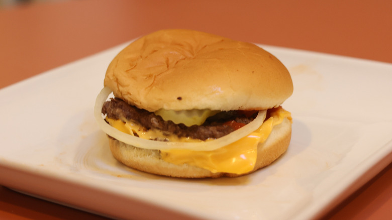 Wendy's Double Stack on white plate