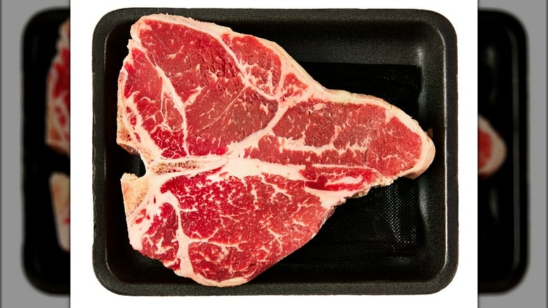 raw porterhouse steak from Walmart