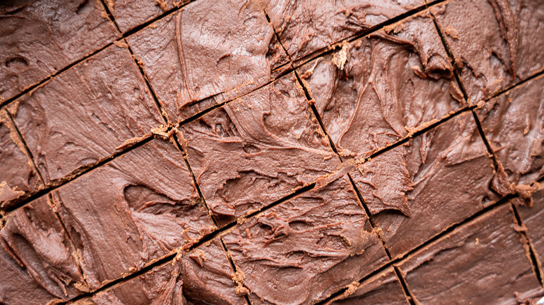 sliced chocolate fudge