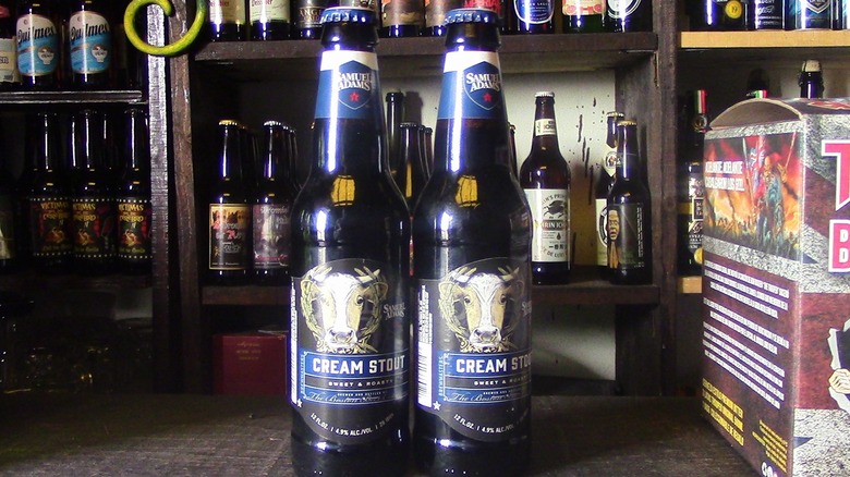 Samuel Adams Cream Stout bottles