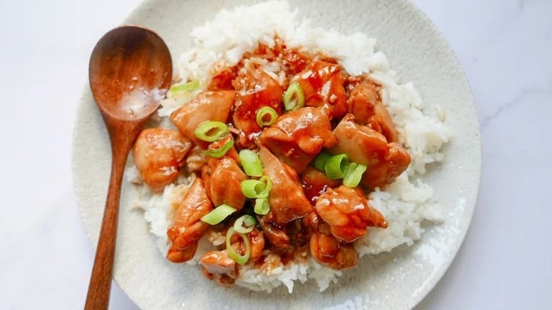 Sweet bourbon chicken