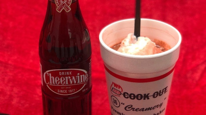 Cheerwine sode and float from Cookout