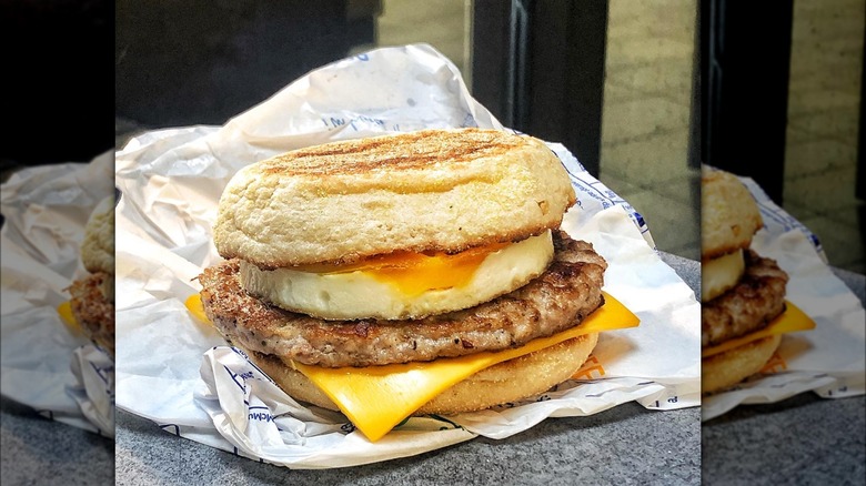 McDonalds egg mcmuffin breakfast sandwich