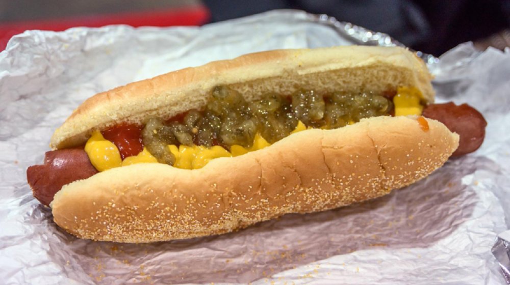 Hot dog and soda at the Costco food court