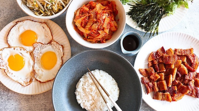 Bibimbap ingredients