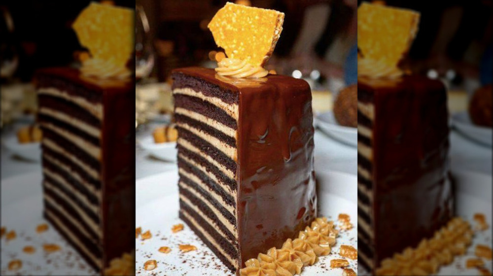 20 Layer Chocolate Peanut Butter Cake at LAVO Italian Restaurant & Lounge