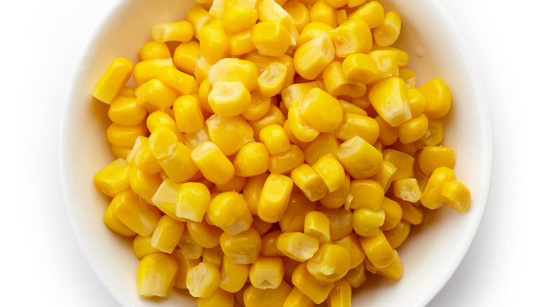 sweet corn kernels in a bowl