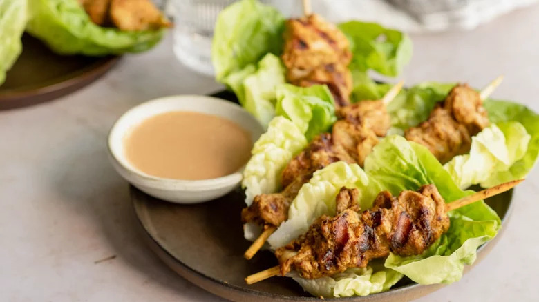 Satay-Style Chicken Lettuce Wraps