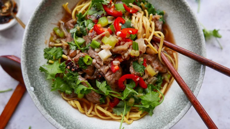 Spicy Beef And Noodles Soup