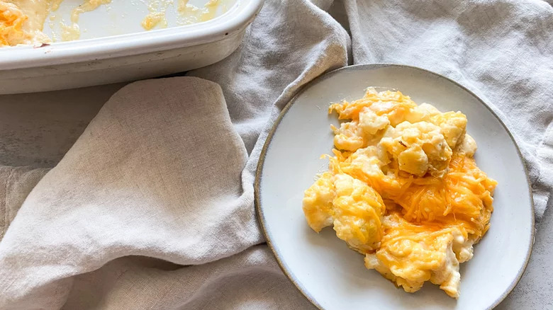 cauliflower with cheese on plate