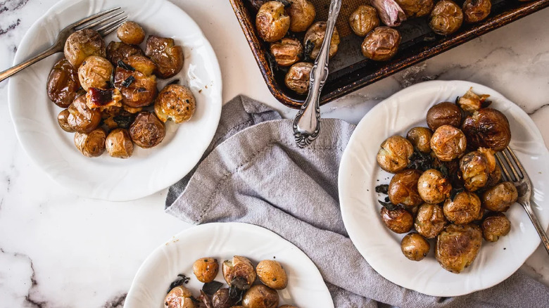 Roast new potatoes 