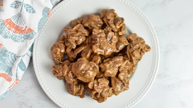 plate of sweet and crunchy pralines