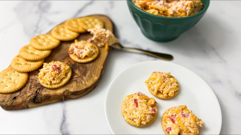 pimento cheese with crackers