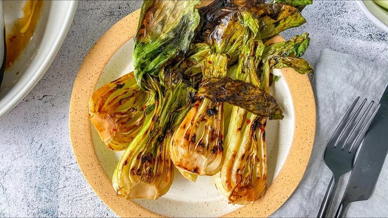 grilled bok choy