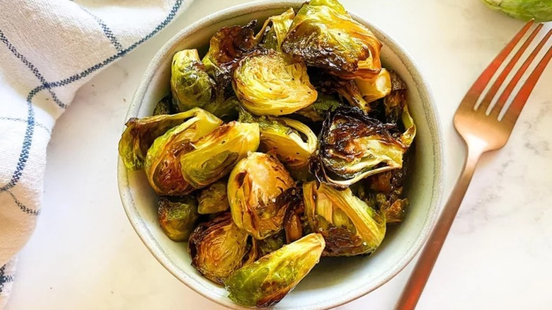 maple roasted Brussels sprouts