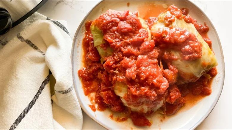 slow cooker cabbage rolls