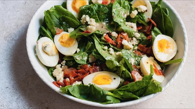 warm spinach salad