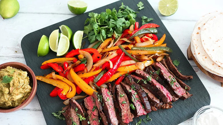 Steak fajita fixings