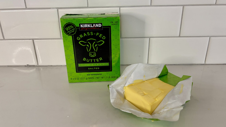 Kirkland Signature butter unwrapped