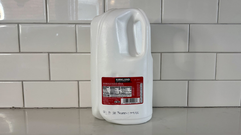 A gallon of whole milk