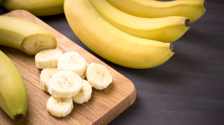 Sliced and whole banana