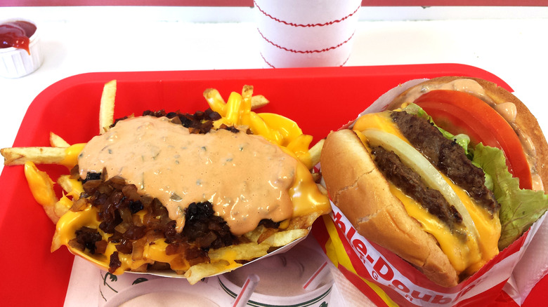 in-n-out double burger and animal style fries