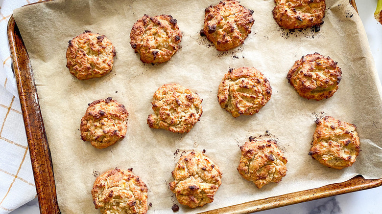 banana bread cookies baking sheet