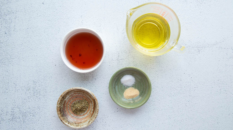 ingredients for Greek salad dressing