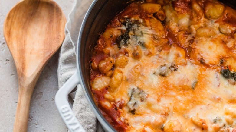 kale and white bean gnocchi bake