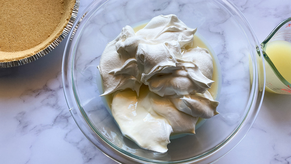 Cool Whip, sweetened condensed milk, lime juice for 5-ingredient key lime pie