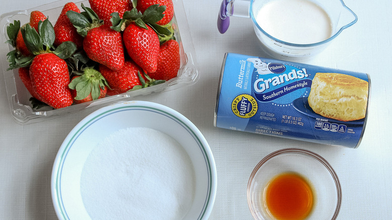 ingredients for strawberry shortcake