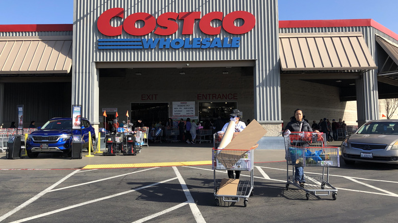 costco storefront and parking lot daytime