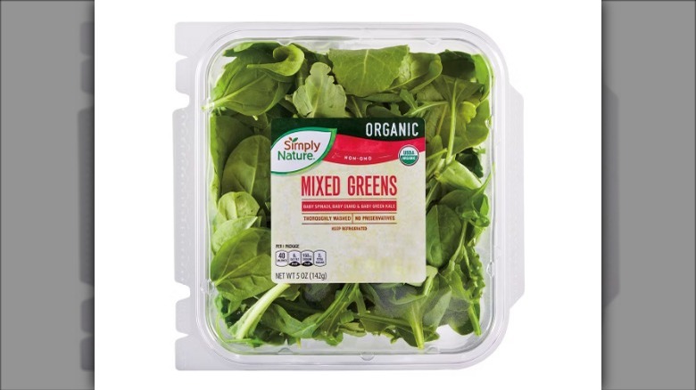 Simply Nature packaged mixed greens