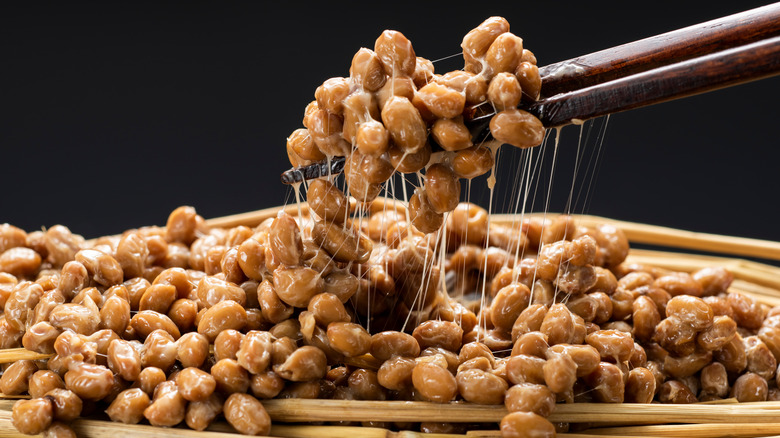 natto in a basket