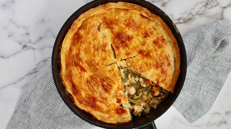 pie in cast iron pan