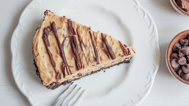 peanut butter and chocolate pie