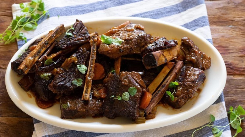 Red wine braised short ribs