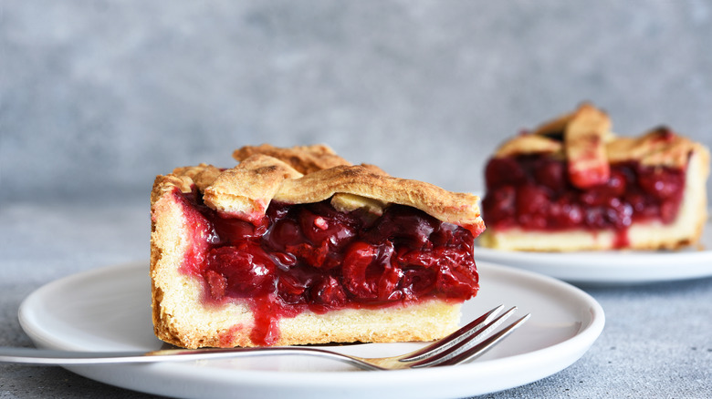 Slices of cherry pie