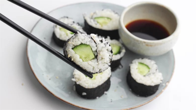 Cucumber sushi roll