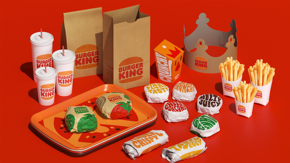 Burger King burgers. fries, drinks, and ketchup