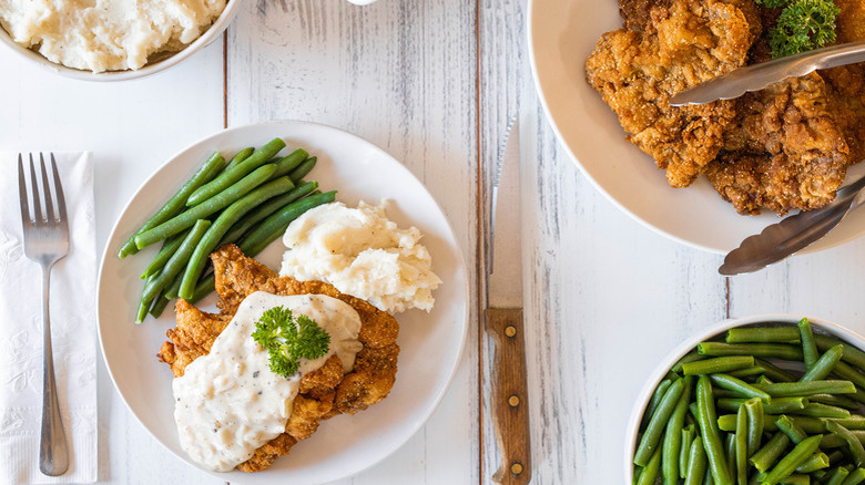 chicken fried steak with gravy