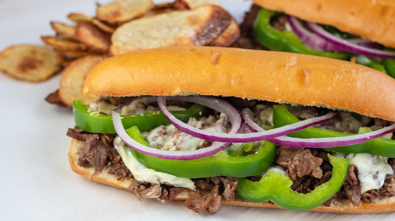 steak and cheese sandwich