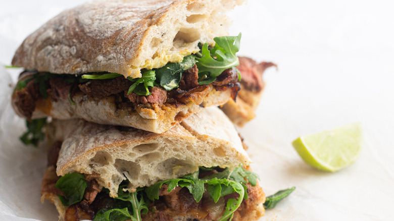 steak and watercress sandwich