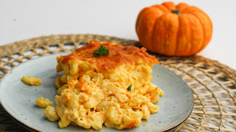 Macaroni and cheese with pumpkin