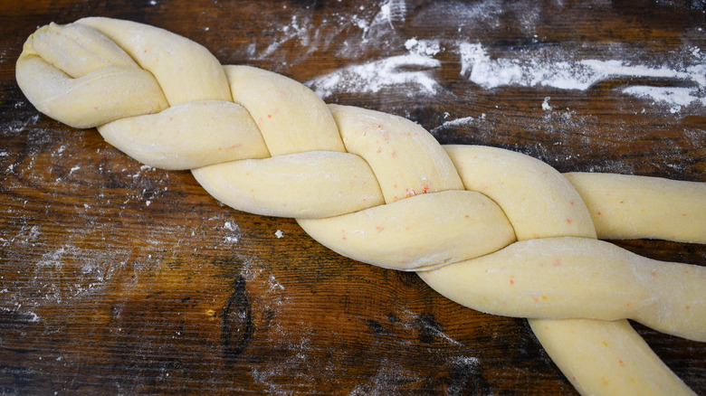 A 3-strand dough braid