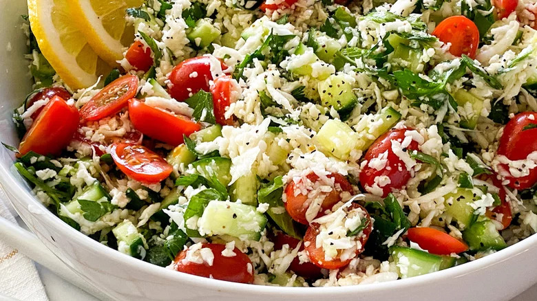 Raw Cauliflower Tabbouleh