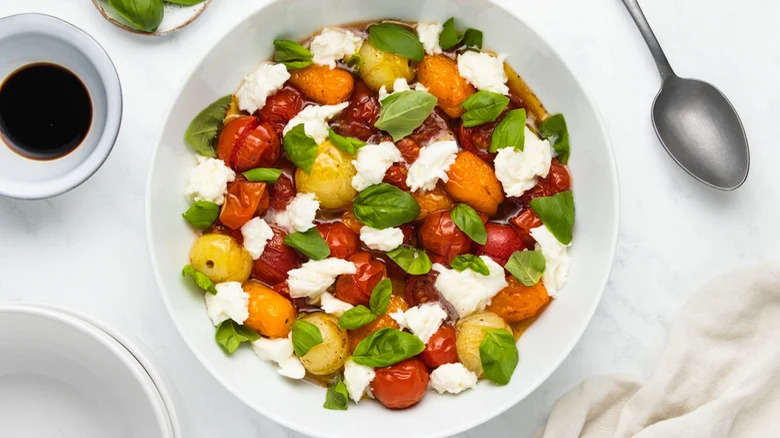 Roasted Tomato Caprese Salad